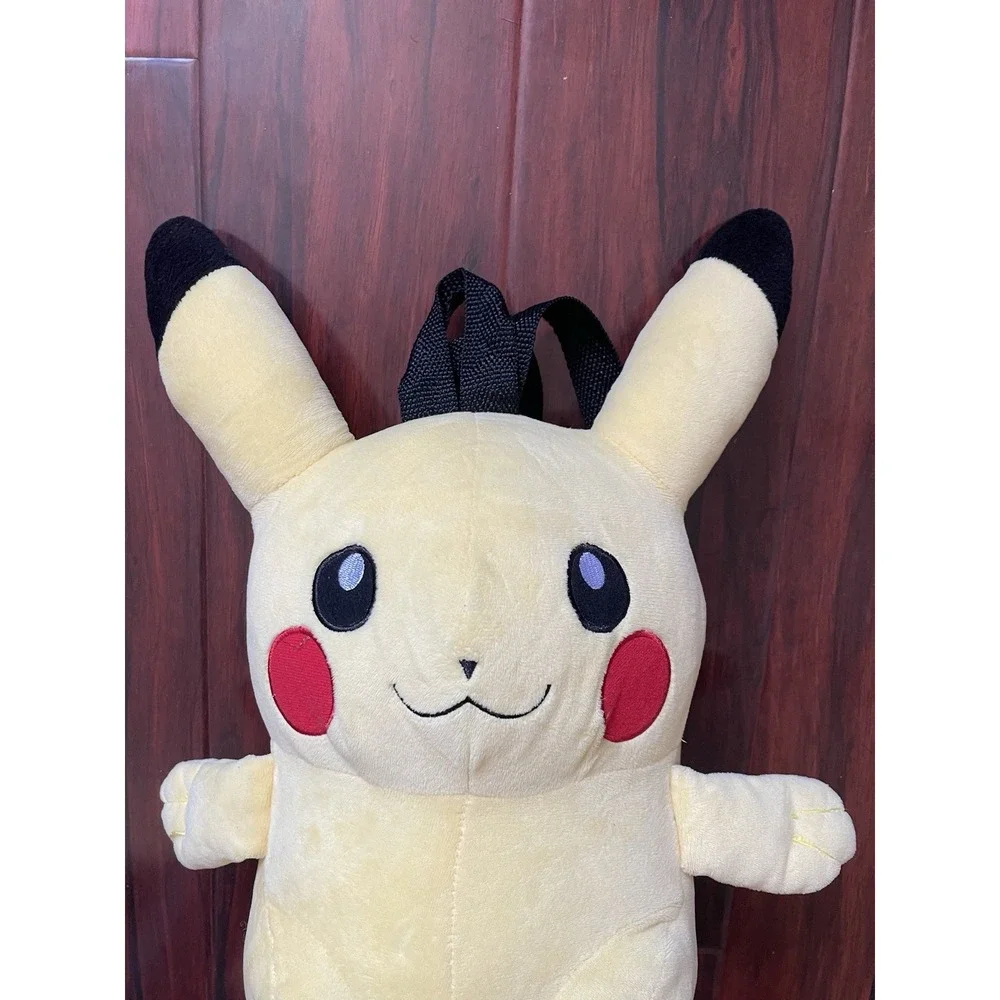 Pikachu Plush Backpack Pokémon Yellow Soft Kids Stuffed Bag 2015 Cute Preowned